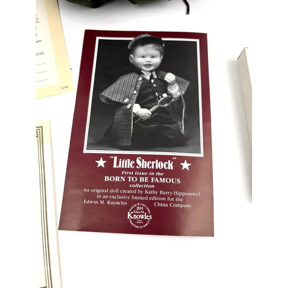 VTG Ashton Drake Porcelain Doll Little Sherlock Born to be Famous 1989 1st Issue